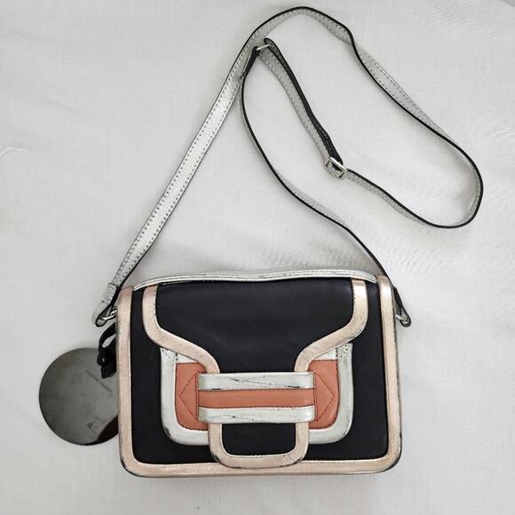 Pierre Hardy Alpha Leather Multi Metallic Crossbody Bag - Black - Picture 1 of 13